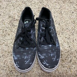 Vans womens size 7 galaxy sneakers shoes black cosmic Winston shooting stars